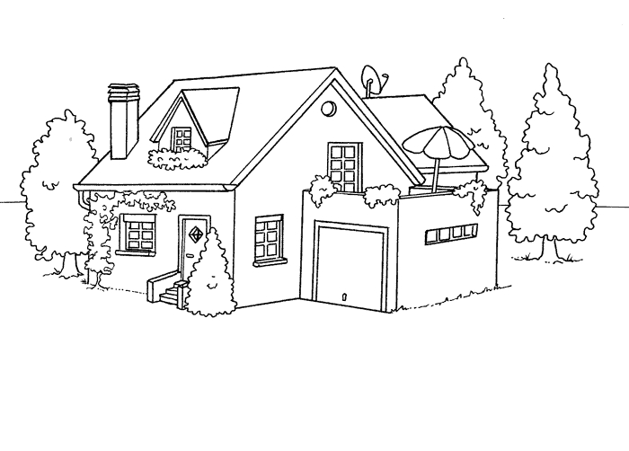 Domy i mieszkania kolorowanki